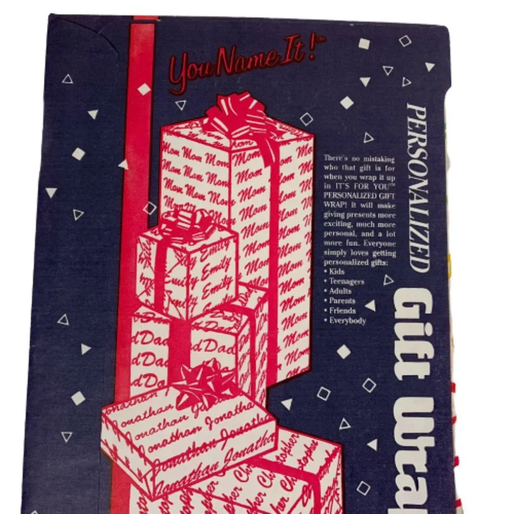 Vintage New DON Personalized Gift Wrap One Sheet